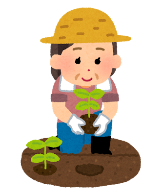 農作業を楽しむ女性